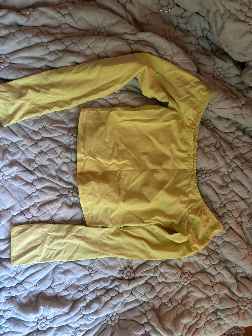 Bdg Urban Outfitter Green Yellow Crop Off The Shoulder Long Sleeve S Small